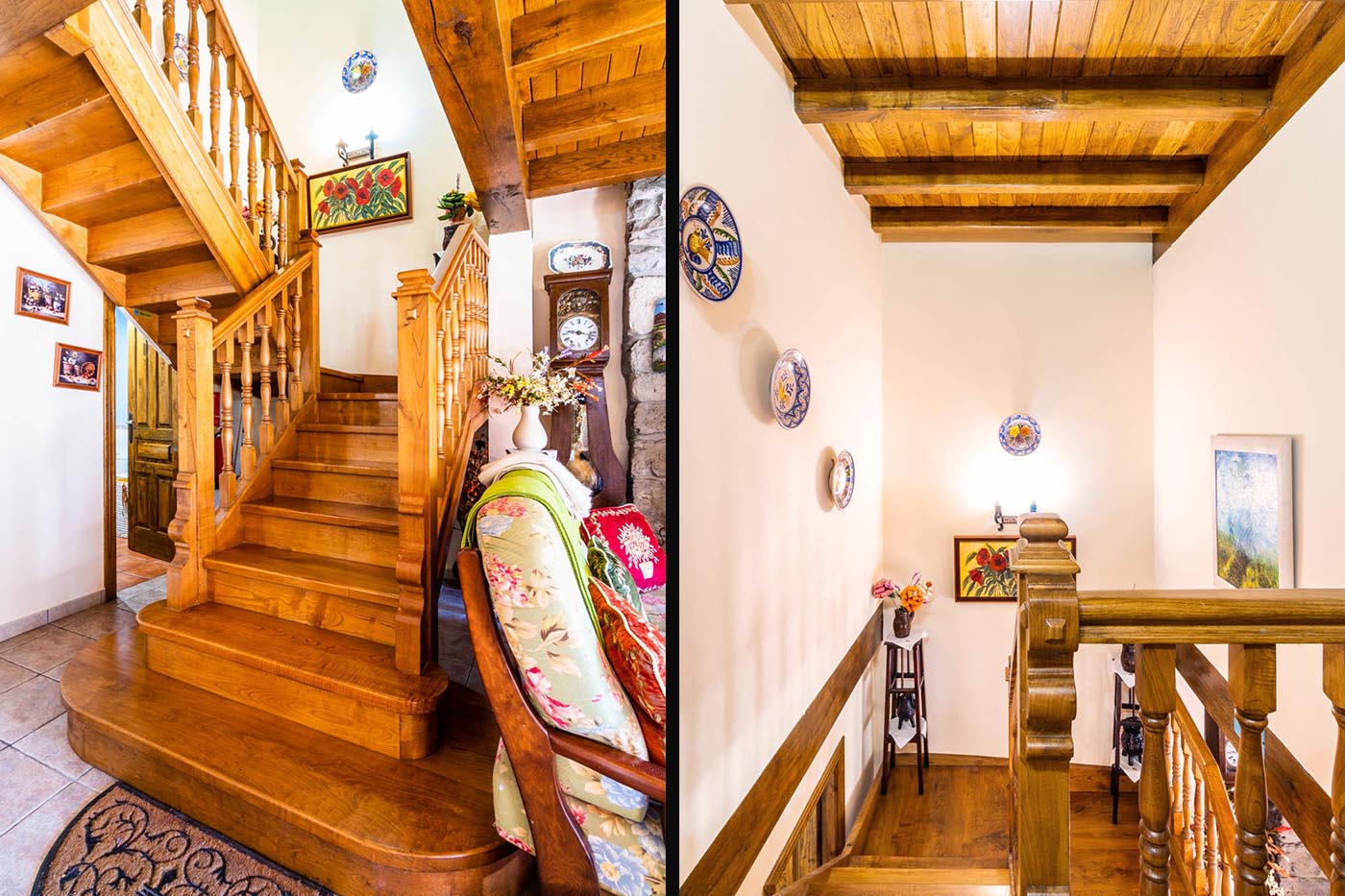 Escaleras a las habitaciones del primer piso